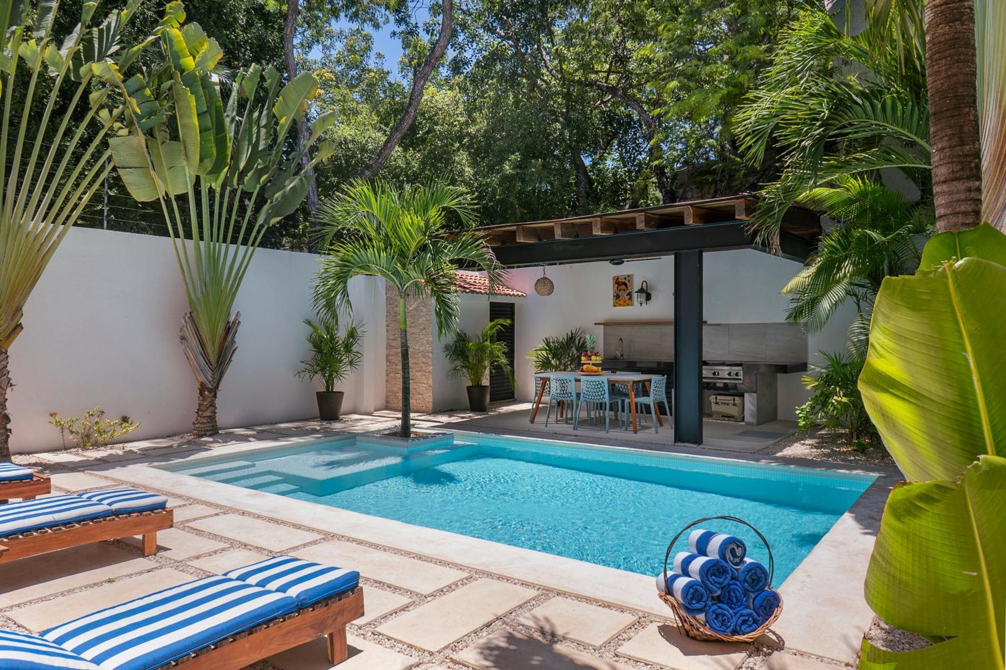 Wonderful Tropical Home 3Br, Garden, Private Pool. Tulum Extérieur photo